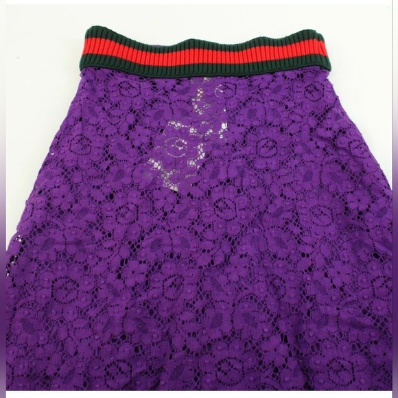 Gucci Cluny Lace Skirt SZ 42 - Picture 8 of 12